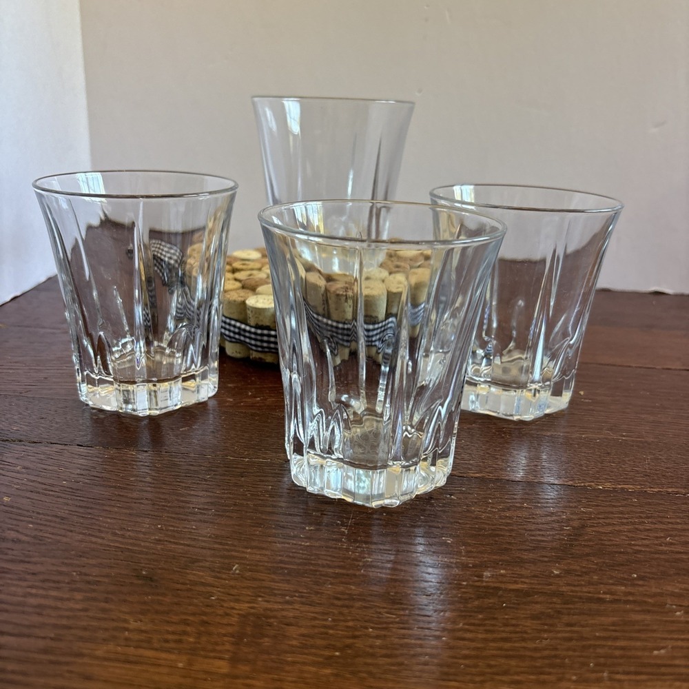 Cristal D'Arques CRA 89 Pattern Double Old Fashioned Glasses Set of 4‎